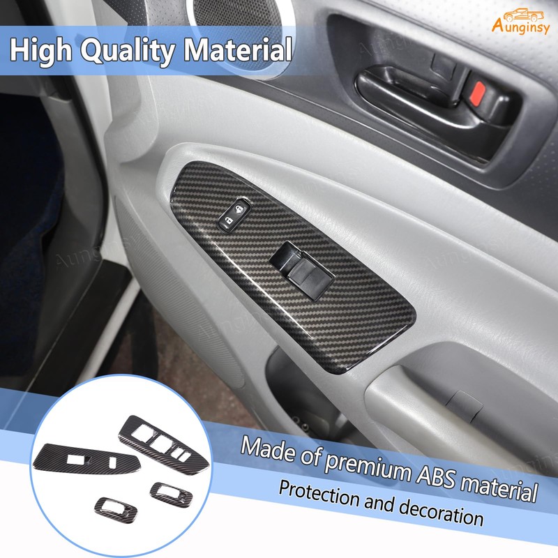 Aunginsy Car Door Window Glass Lift Button Panel Trim Cover