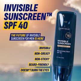 Particle Invisible Sunscreen 40 SPF, Men's Formula, 1.7 fl.oz