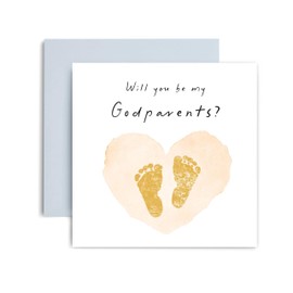 Huxters Expecting Baby Card Will you be my Godparents Announcement Shower Will you be my Godparents We're Pregnant - 14.8cm (Godparents)