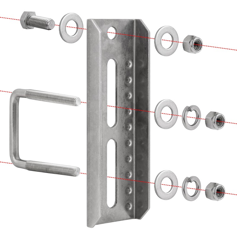 KATUNA 4Pcs 8" Stainless Steel Swivel Bunk Bracket Kit -