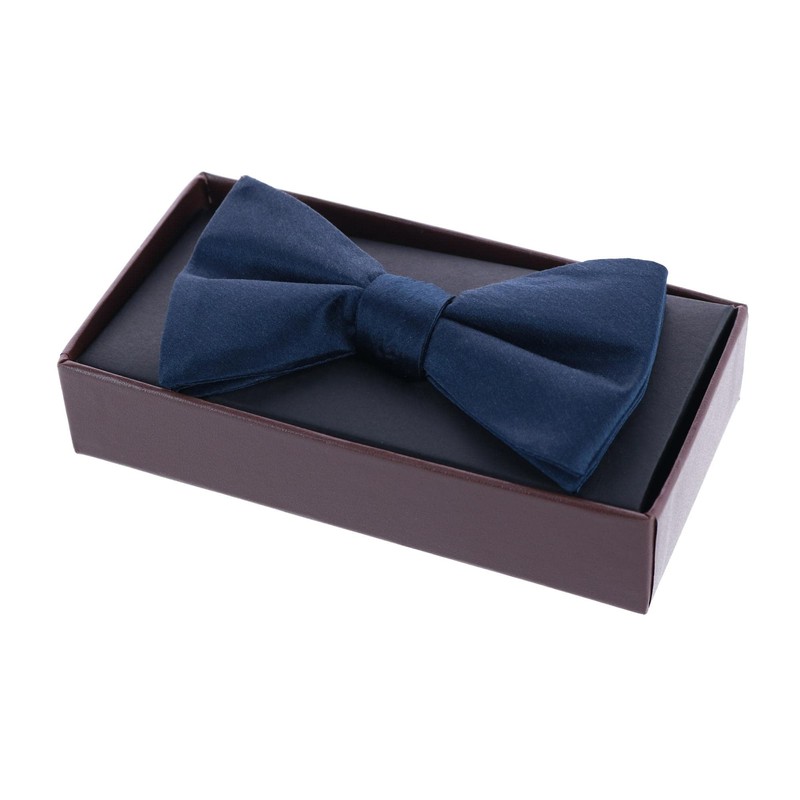 Trafalgar Sutton Pajarita de seda de color sólido, Azul Marino,