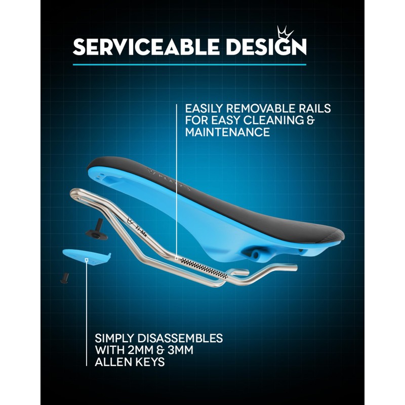 Peaty's Monarch Saddle - Mountain Bike Seat, 260mm, 4130 Rail,