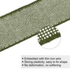 sourcing map Burlap Ribbon Fabric Wired Edge Ribbons Olive Green