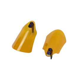 POWER JAMES 100% Acrylic PMMA Transparent Orange Hand Grip Hand Guard Windshield Air Deflector on Rear Mirros Doct Fits for Harley Davidson Sportster Softail Dyna Touring (Orange)