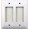 Mulberry Princess Style White Two Gang GFI/Rocker Opening Switch Plate (10)