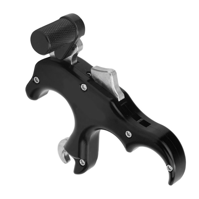 Aluminum Alloy Archery 3 Finger Compound Bow Release Grip Thumb