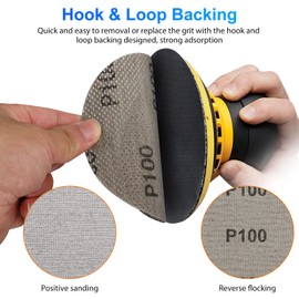 35 PCS Mesh Sanding Discs, 6 Inch Mesh Hook and Loop Sanding Pads 80 100 120 150 240 400 600 Assort Grit Dust Free Abrasive Net Sander Disc Anti-Blocking Polishing Sandpaper for Wood Furniture Floor