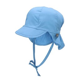 Sterntaler Boys Flapper with Neck Protection, Star Velcro and Stripes Motif, Velvet blue