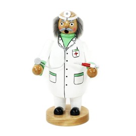 Wichtelstube-Kollektion Wooden Smoker Smoker Figurine Old Doctor with Grey Hair 10 x 8 x 20 cm