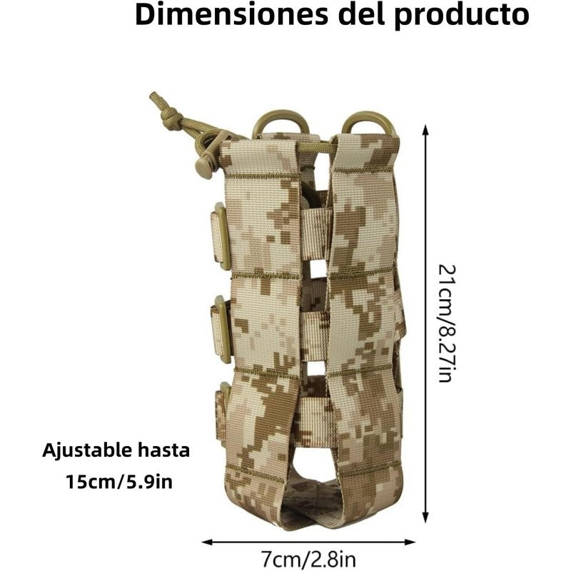 THJOPOKEEL Soporte Ajustable para Botella de Agua con Correa Ajustable