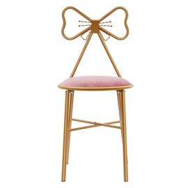 Modern Vanity Chair Stool, Cute Butterfly Shaped Backrest Makeup Chair