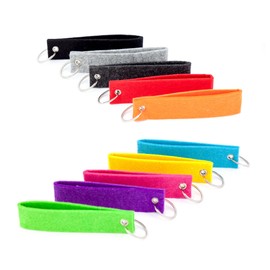 Luxflair Felt key ring in various sizes and colours, for plotting, crafts and designing yourself., colourful