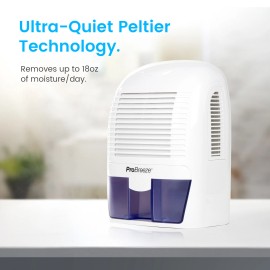 Pro Breeze Mini Dehumidifier, 2200 Cubic Feet, Portable and Compact 52oz