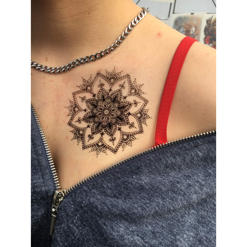 Lorena VV Mandala Elephant Butterfly Tattoo Stencil Tattoo Template 4