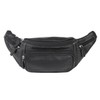 Buffalo Belt bag LEAS, Genuine Leather, black - ''LEAS Travel-Line''
