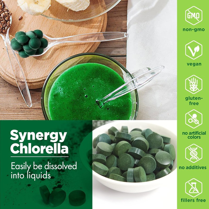 Synergy Natural Organic Chlorella 500mg 200t