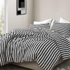 CLOTHKNOW Striped Pillowcases King Black and White Pillow Cases Ticking