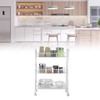 QWORK Mesh Wire 3 Tier Rolling Cart, 2 Pack Metal
