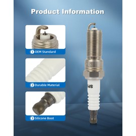 ECCPP Platinum Iridium Spark Plugs 95927 for Ford F-150 2015-2021,Edge 2015-2020,Fusion 2017-2019 & Lincoln MKX 2016-2018,Navigator 2020-2021 - V6 2.7L 3.0L 3.5L pack of 6