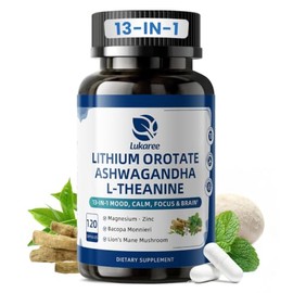 Orotato de litio 5/10 mg, suplemento para el estado de ánimo y el cerebro