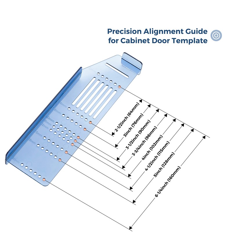 JOY DECOR Kitchen Cabinet Pulls Installation Jig Drill Mounting Template
