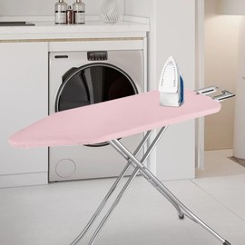 Psesaysky Pink Ironing Board Cover Resist Scorching Extra Wide Ironing Board Cover and Pad with Hook and Loop Stain Resistant Table Top Ironing Board Cover