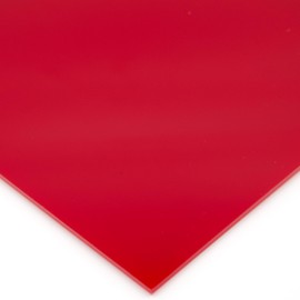 EH Design Acrylic Glass Plate - Red Cuts Made to Measure (250 x 250 x 3 mm) - UV-Resistant & Weatherproof - 7 x Shatterproof than Glass - For DIY, Furniture & Lamps - Made in Germany