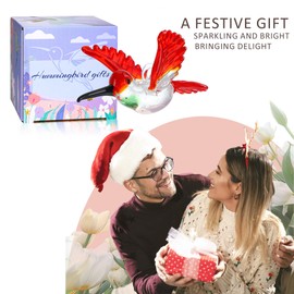 Handmade Hummingbird Ornament Xmas Decorative Hanging Ornament Glass Humming Bird Ornament for Home Party Christmas Tree Decorations