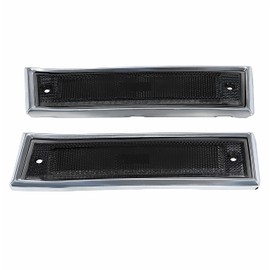 KUAFU Smoked Front Fender Side Marker Light Compatible with 1981-1991 Chevy/GMC C/K Series/Suburban/Blazer/Jimmy Replace for GM2551107 GM2550115 915558 915557 18120166 18120066 Bumper Side Lamp