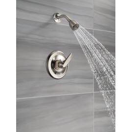 Delta Foundations 13 Series 2-Spray Shower Faucet Set, Brushed Nickel Shower Head and Handle Set, Valve Trim Kit, Stainless BT13210-SS (Valve Not Included)