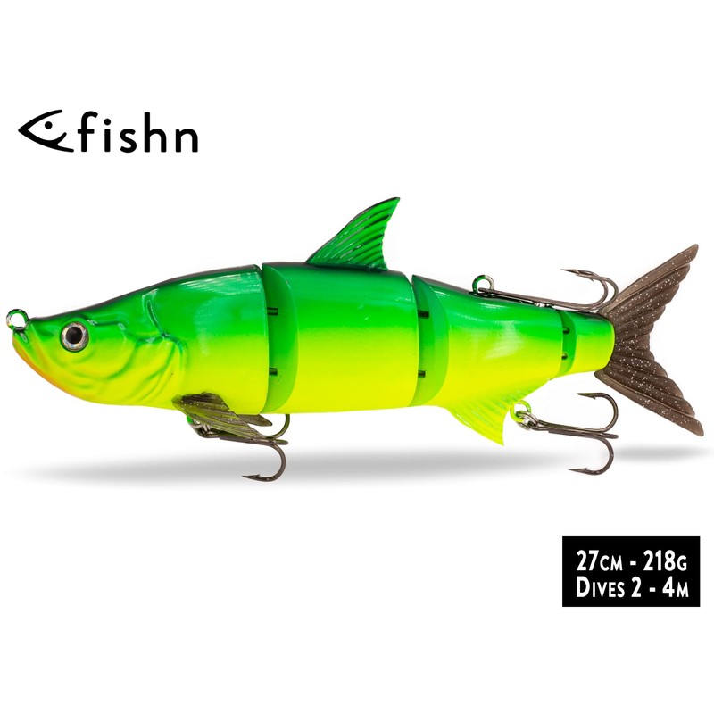 FISHN® TRAWL27 - XL Swimbait, Magnetic Top Hook System, Diving