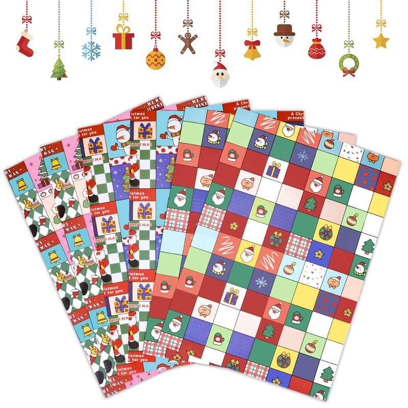 Larcenciel Christmas Wrapping Paper, Cute Xmas Wrapping Paper Sheets for