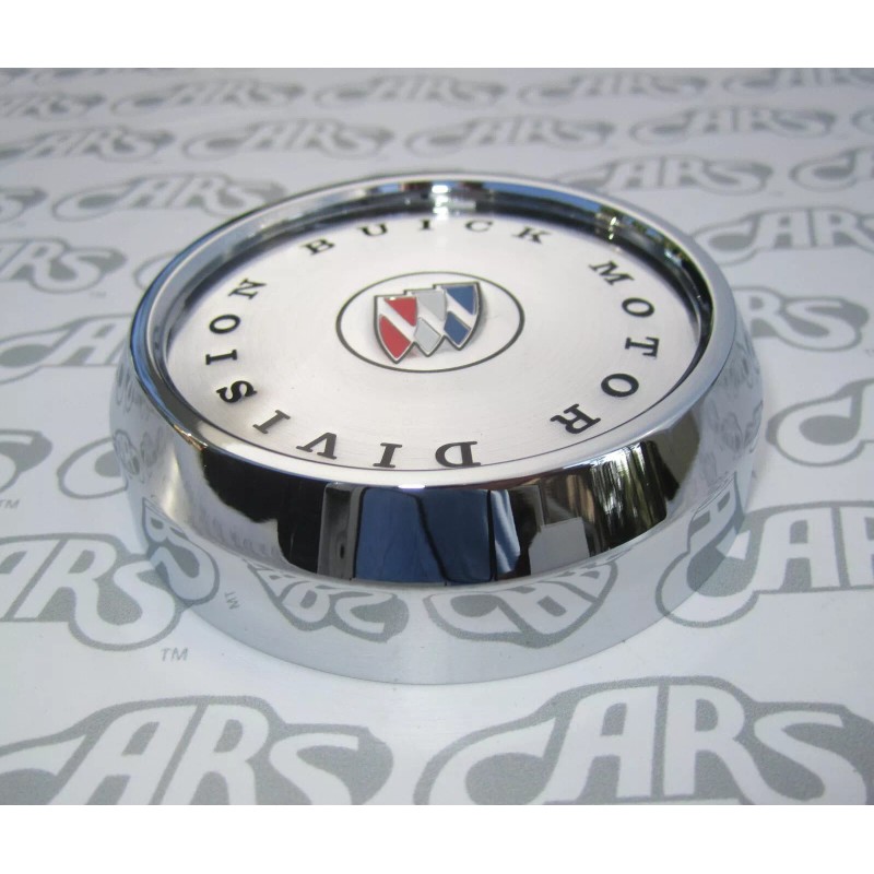 CARS 1971-1987 Buick Chrome Wheel Cap w/ Tri-Shield Plastic Emblem.