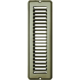 RV DESIGNER H870, Metal Floor Register, Undampered, 10 inch x 2 inch, Tan, Interior Hardware