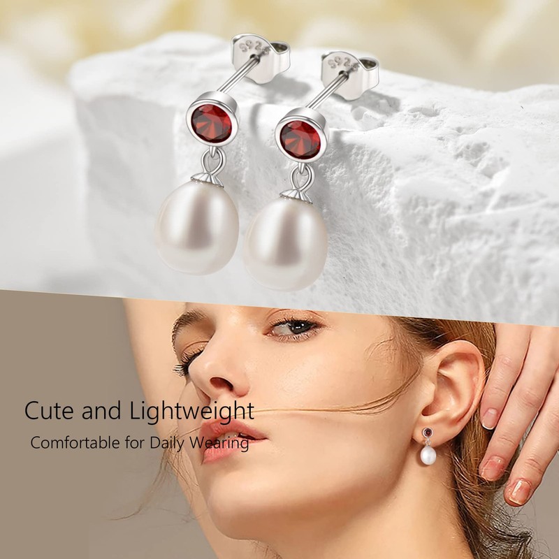 Prosilver Womens Earrings October Tourmaline Birthstone Stud Sterling Silver Pearl