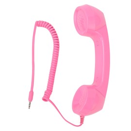 Jiawu Vintage Retro Telephone Handset, Cell Phone Receiver MIC Microphone Speaker for Cellphone, Smartphone and Computers, Old Telephone Headse with 3.5 mm Socket ()
