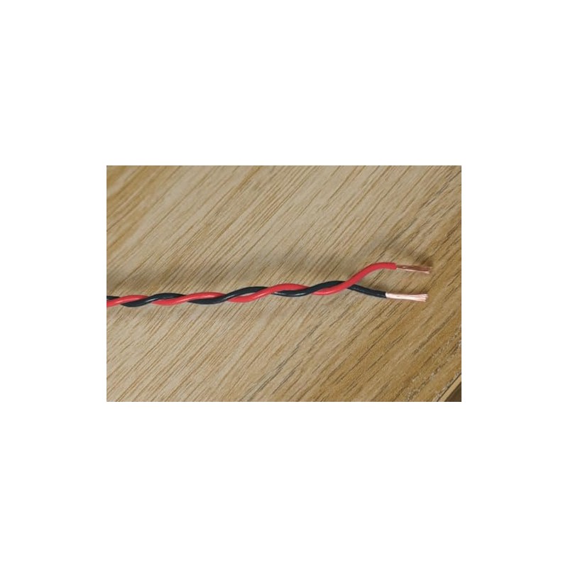 Red & Black Twisted Pair Wire 20 AWG / 0.5mm²
