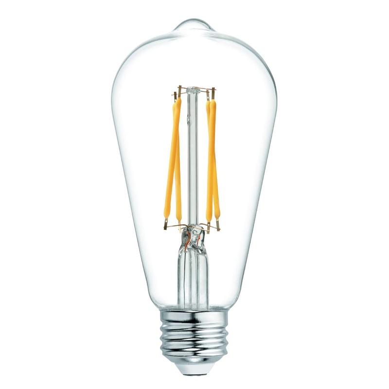 GE Vintage Style LED Light Bulbs, 60 Watt, Clear Finish,