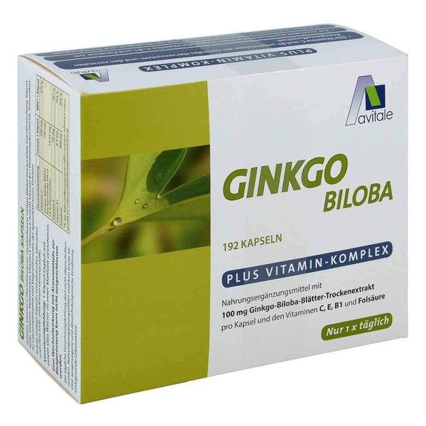 Ginkgo 100 mg Capsules + B1 + C + E Pack of 192
