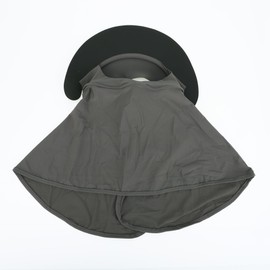 A ABSOPRO Full Face Mask Brim Design Adjustable 13.78" Windproof Face Cover Sun UV Protection Dark Gray