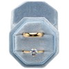 POKOFO Premium Velvet Ring Bearer Box for Proposal Engagement Wedding