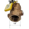 1-inch Ball Valve, Brass Tapped, for PVB4A 91B-105 Pressure Vacuum