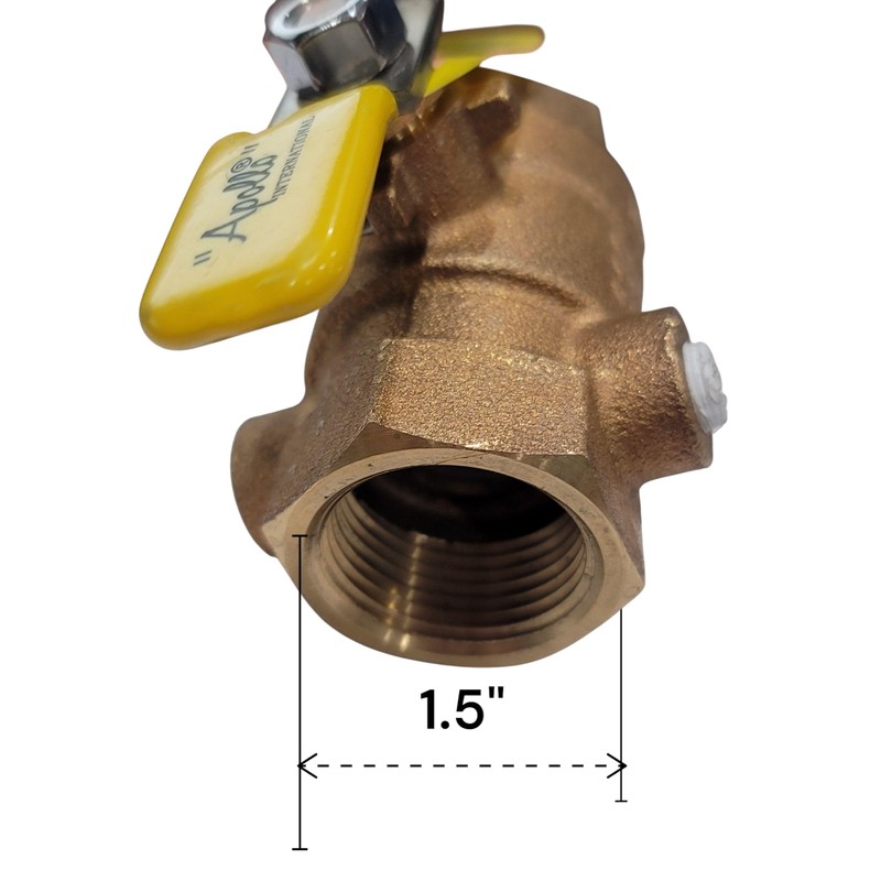 1-inch Ball Valve, Brass Tapped, for PVB4A 91B-105 Pressure Vacuum