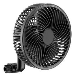 Smart Control Powerful Oscillating 9-Speeds Circulation Mode USB Port Rechargeable Fan for Grow Tent Clip-On & Plant FanSize &amp;amp; Quantity: 6 inch and 2 Pcs, color: Black Color
