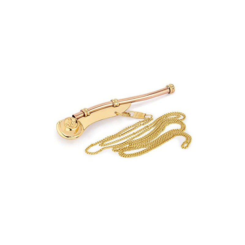 NKlaus 12 cm Maritime Boatsman Whistle with Chain 80 cm