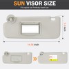 Left Driver Right Passenger Side Gray Sun Visor fit for