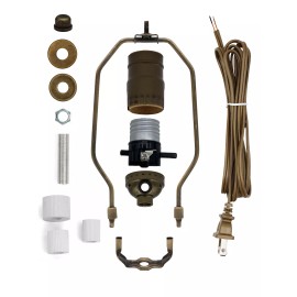 Creative Hobbies Lamp Kit for Liquor Bottles - Includes All Parts - Antique Brass Finish