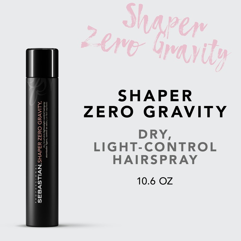 Sebastian Professional Shaper Zero Gravity Hairspray | Brushable-Lightweight, Flexible Hold