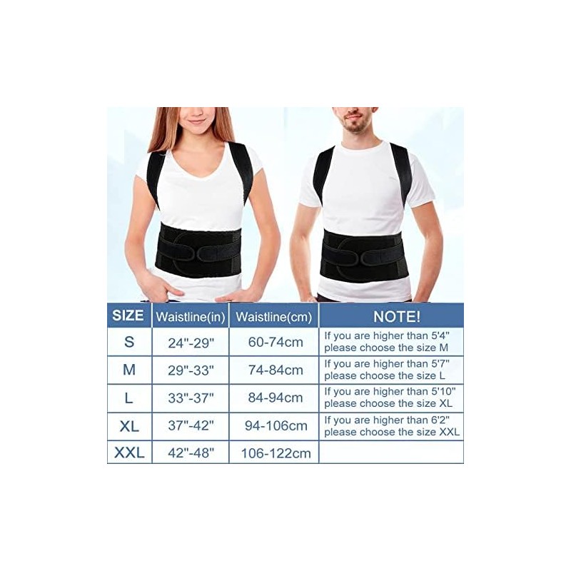 Corrector de postura de espalda para mujeres y hombres -