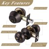 Probrico Front Door Entry Handles Lockset and Double Cylinder Deadbolt